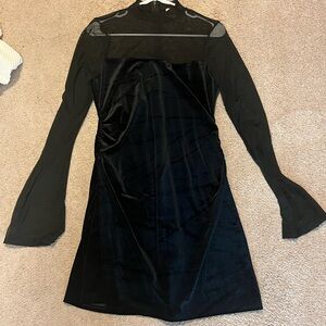 Chic Black Velvet Dress